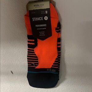 Stance Performance Athletic Socks - Orange and Black